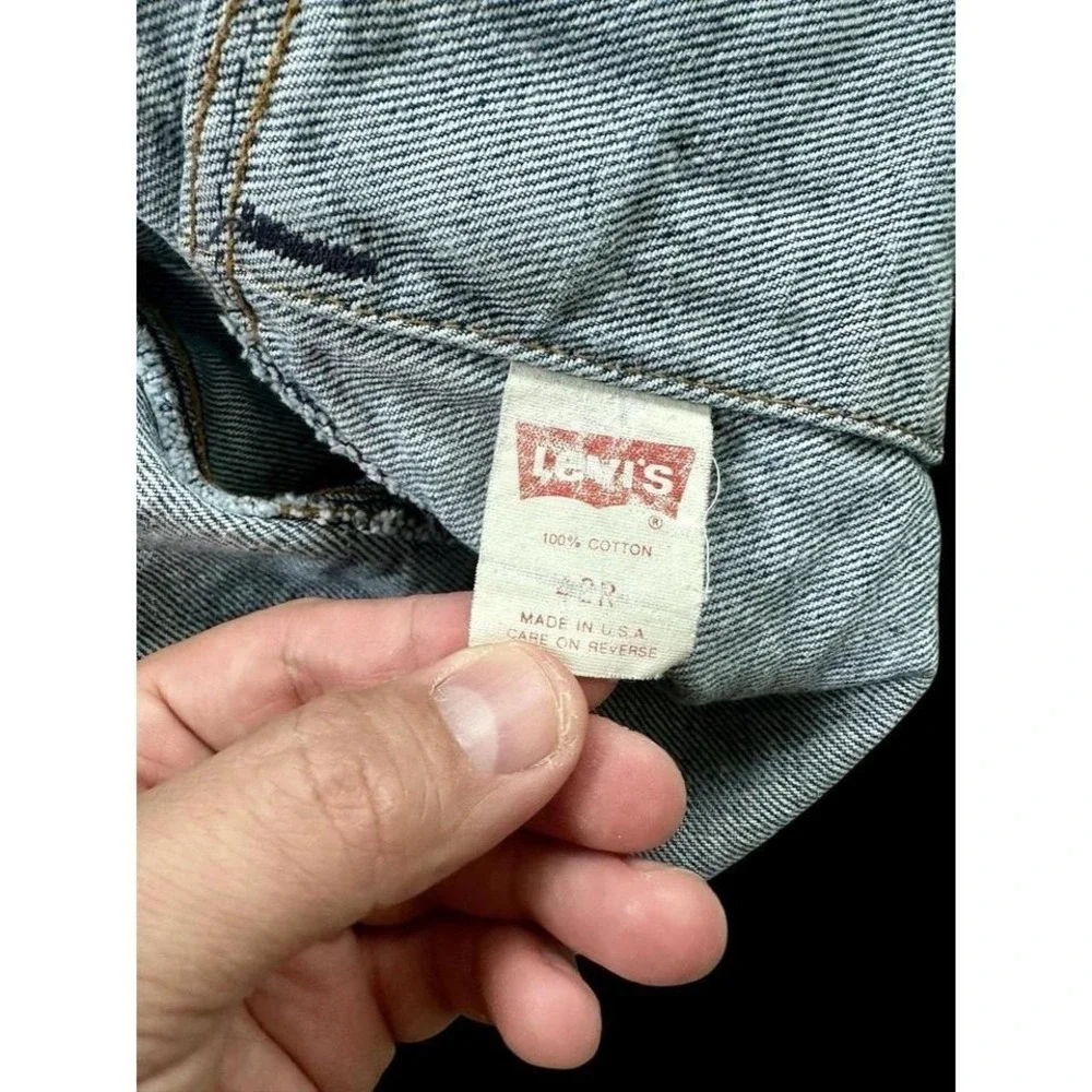 Vintage 1970s Levi's‎ Type 3 III Trucker Jacket Denim Made In USA Sz 42